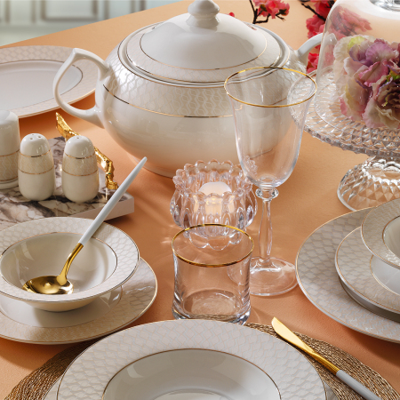 Aryıldız 12 Kişilik 61 Parça Yemek Takımı 6130 - ARYILDIZ