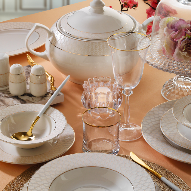 Aryıldız 12 Kişilik 61 Parça Yemek Takımı 6130 - 1