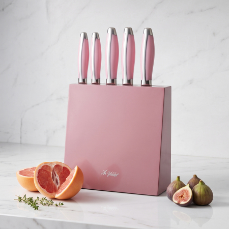 Aryıldız 30279-2 6 Parça Bıçak Seti Pembe Saplı (50004) - 1