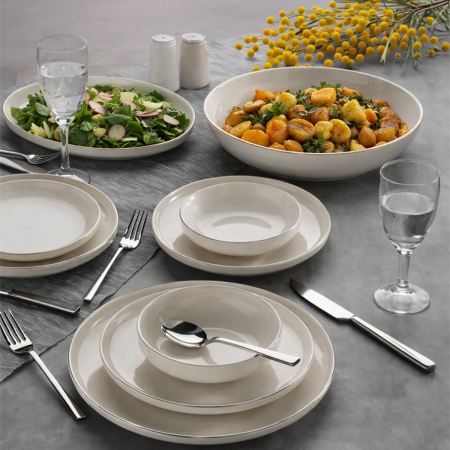 Aryıldız Acoustic Silver 30 Parça 6 Kişilik Yemek Takımı - 2