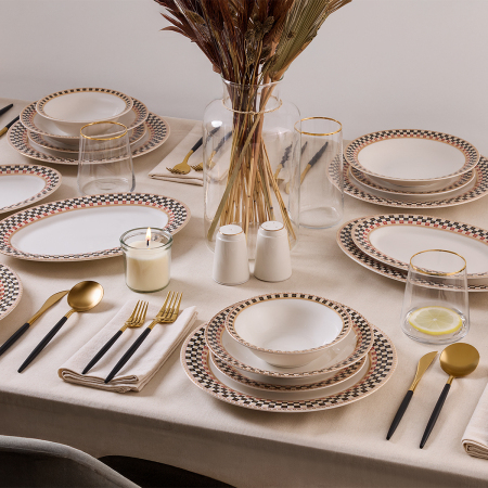 Aryıldız Aline Black 30 Parça 6 Kişilik Yemek Takımı - ARYILDIZ