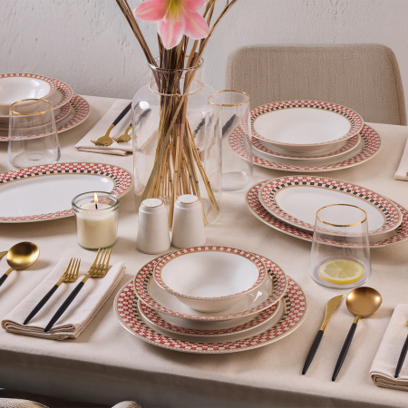 Aryıldız Aline Red 30 Parça 6 Kişilik Yemek Takımı - ARYILDIZ