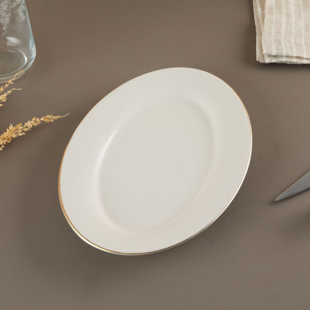 Aryıldız Alisa Gold Kayık Tabak 25 cm - ARYILDIZ