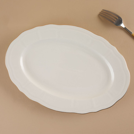 Aryıldız Alisa Gold Kayık Tabak 30 cm - ARYILDIZ