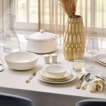 Aryıldız Almada Gold 60 Parça 12 Kişilik Yemek Takımı - ARYILDIZ