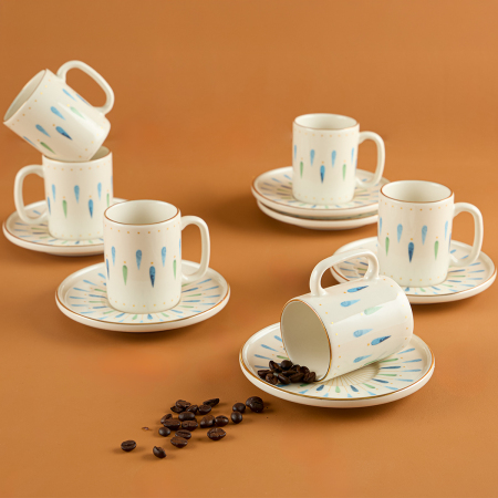 Aryıldız Andante 12 Parça 6 Kişilik Kahve Fincan Takımı 150 ml - ARYILDIZ