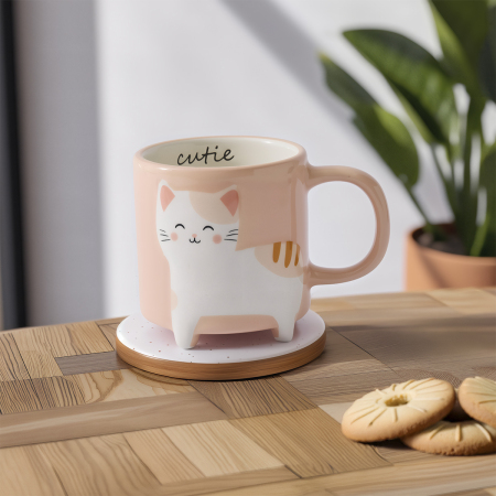 Aryıldız Animal Kedi Figürlü Kupa 320 ml - 1