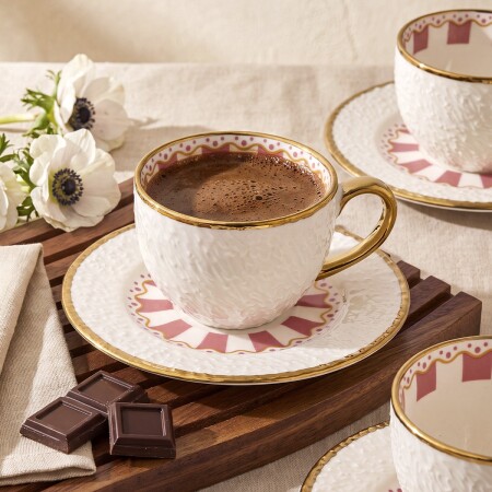 Aryıldız Ayda Double 12 Parça 6 Kişilik Kahve Fincan Takımı 100 ml - 3