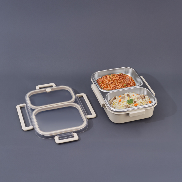Aryıldız Bento Lunch Box 2 Bölmeli Beige | Ar Yıldız