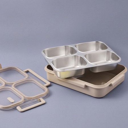 Aryıldız Bento Lunch Box 4 Bölmeli Beige - 2