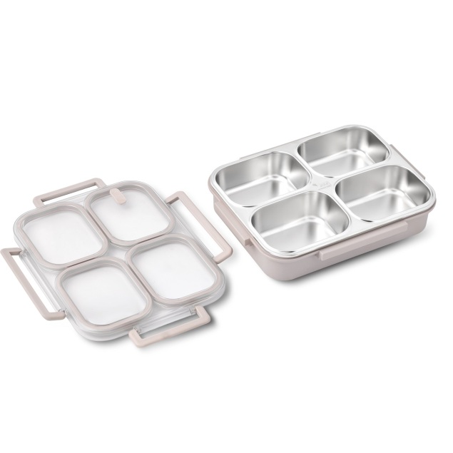 ミズINTERRISMO　19CH-111飯盒4合5個セット Aryıldız Bento Lunch Box 4 Bölmeli Beige | Ar Yıldız