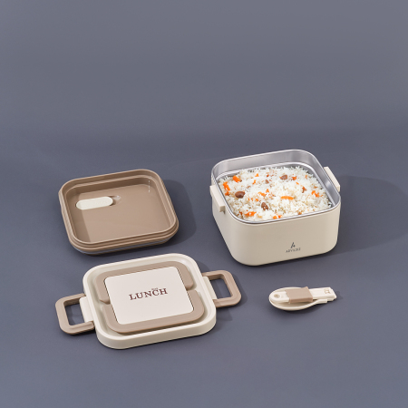 Aryıldız Bento Lunch Box Kare Beige 700 ml - ARYILDIZ