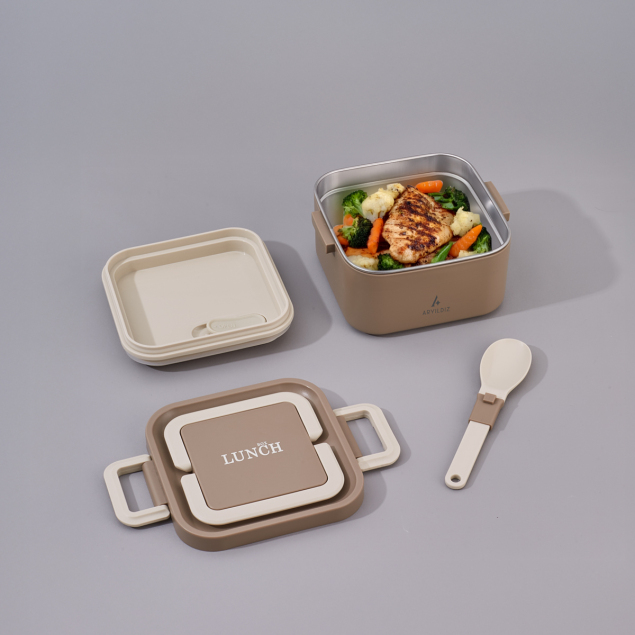 Aryıldız Bento Lunch Box Kare Haki 700 ml - 1