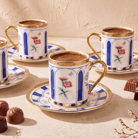 Aryıldız Best 12 Parça 6 Kişilik Kahve Fincan Takımı Mavi 90 ml - 2