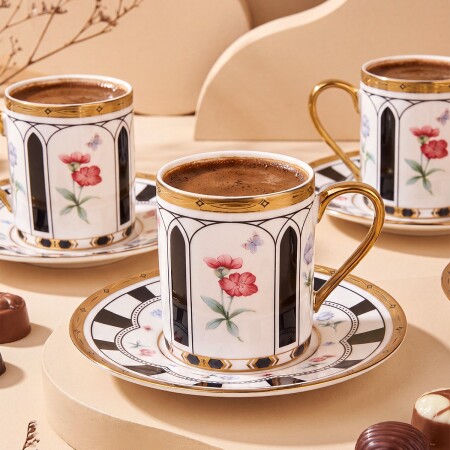 Aryıldız Best 12 Parça 6 Kişilik Kahve Fincan Takımı Siyah 90 ml - 2