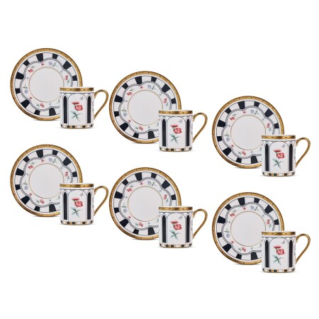 Aryıldız Best 12 Parça 6 Kişilik Kahve Fincan Takımı Siyah 90 ml - 5