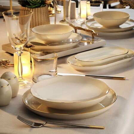 Aryıldız Bilbao 12 Kişilik 56 Parça Yemek Takımı - ARYILDIZ