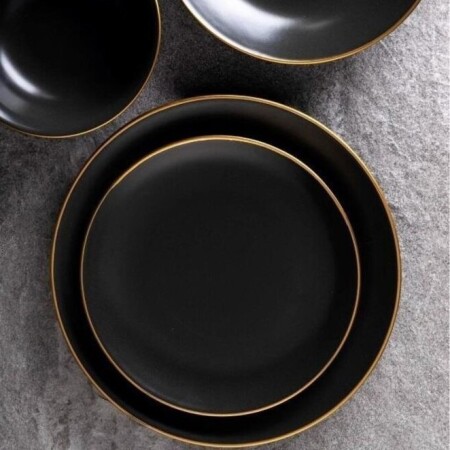 Aryıldız Black Bakır 24 Parça 6 Kişilik Yemek Takımı - ARYILDIZ