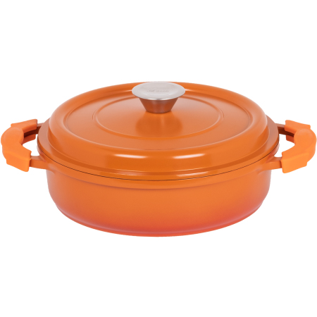 Aryıldız Blaze Doküm Alüminyum Basık Tencere 28 Cm Turuncu - ARYILDIZ