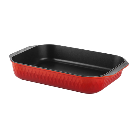 Aryıldız Blaze Döküm Alüminyum Tepsi 26*40 Cm Kırmızı - ARYILDIZ