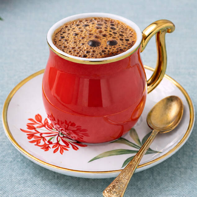 Aryıldız Bloom 12 Parça 6 Kişilik Türk Kahve Fincanı - 4