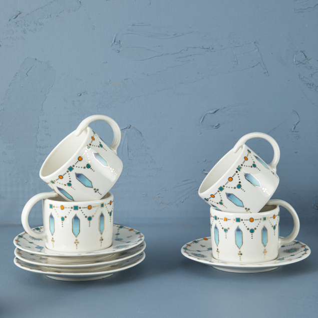 Aryıldız Blue Diamond 12 Parça 6 Kişilik Kahve Fincan Takımı 100 ml - 1