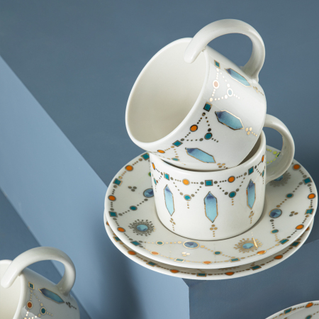 Aryıldız Blue Diamond 12 Parça 6 Kişilik Kahve Fincan Takımı 100 ml - 3