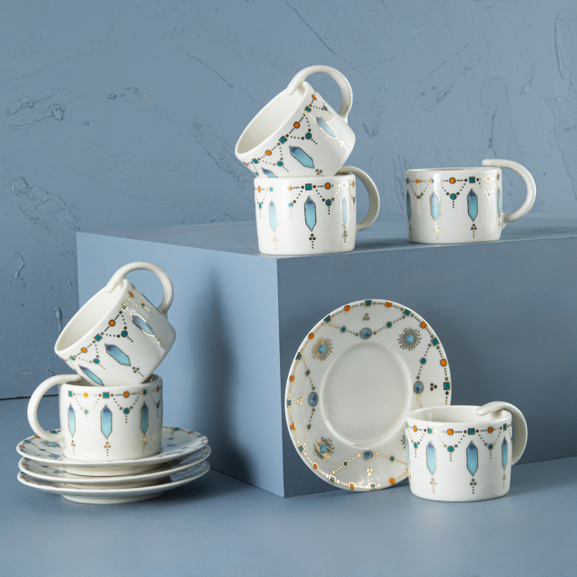 Aryıldız Blue Diamond 12 Parça 6 Kişilik Kahve Fincan Takımı 100 ml - 2