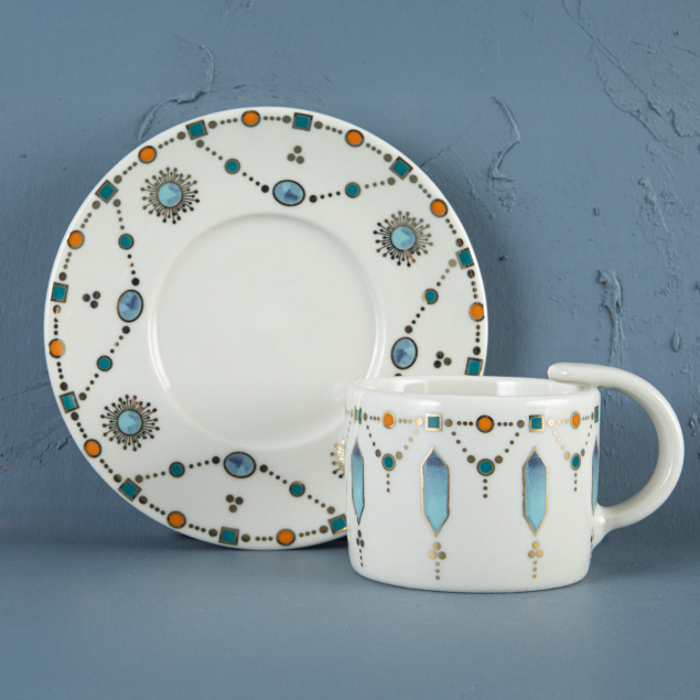 Aryıldız Blue Diamond 12 Parça 6 Kişilik Kahve Fincan Takımı 100 ml - 5