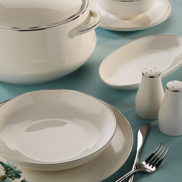 Aryıldız Bone Umbrella Platin 60 Parça 12 Kişilik Yemek Takımı - 1