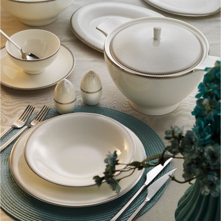 Aryıldız Bone Vienna Platin 12 Kişilik 60 Parça Yemek Takımı - ARYILDIZ