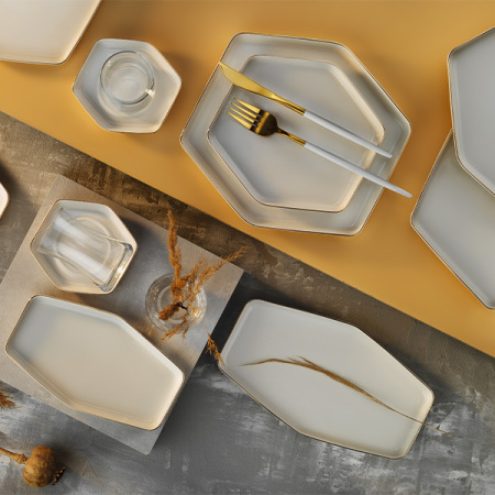 Aryıldız Cara Gold 6 Kişilik 32 Parça Kahvaltı Takımı - ARYILDIZ