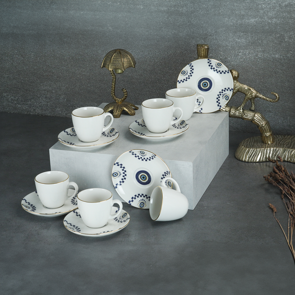 Aryıldız Chance 12 Parça 6 Kişilik Kahve Fincan Takımı 90 ml