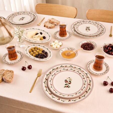 Aryıldız Cherry 32 Parça 6 Kişilik Kahvaltı Takımı - ARYILDIZ