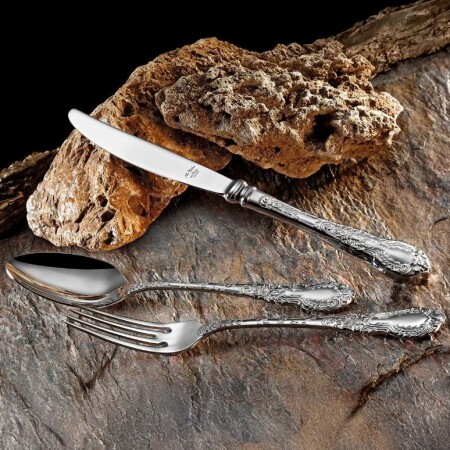 Aryıldız Çırağan Antik Seri 84 Parça 12 Kişilik Çatal Kaşık Bıçak Takımı - 2