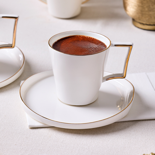Aryıldız Claire Gold 12 Parça 6 Kişilik Kahve Fincan Takımı 90 ml - 2