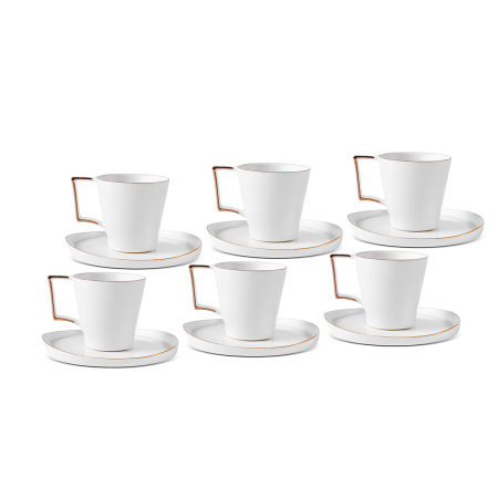 Aryıldız Claire Gold 12 Parça 6 Kişilik Kahve Fincan Takımı 90 ml - 3