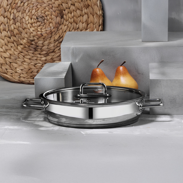 Aryıldız Colombus Paslanmaz Çelik Kısa Tencere 32 cm - 1