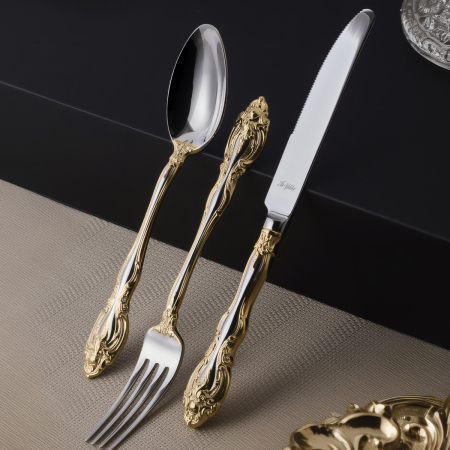 Aryıldız Court Plus 84 Parça 12 Kişilik Çatal Kaşık Bıçak Takımı - ARYILDIZ