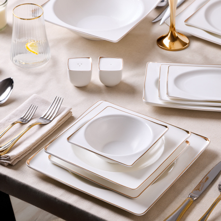 Aryıldız Crystal İxir Gold 56 Parça 12 Kişilik Yemek Takımı - 2