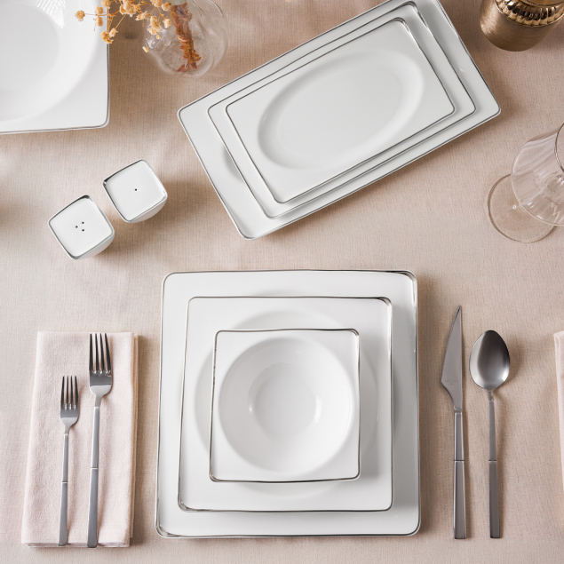 Aryıldız Crystal İxir Platin 56 Parça 12 Kişilik Yemek Takımı - 2