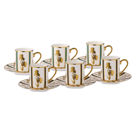 Aryıldız Cyra 12 Parça 6 Kişilik Türk Kahve Fincan Takımı 90 ml - 4