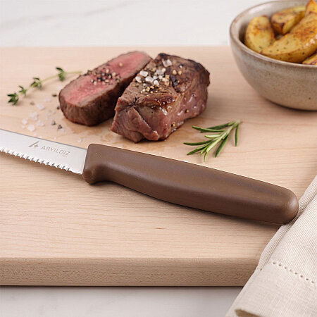 Aryıldız Daily Steak Bıçak 2’li Kahverengi - 2
