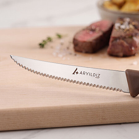 Aryıldız Daily Steak Bıçak 2’li Kahverengi - 3