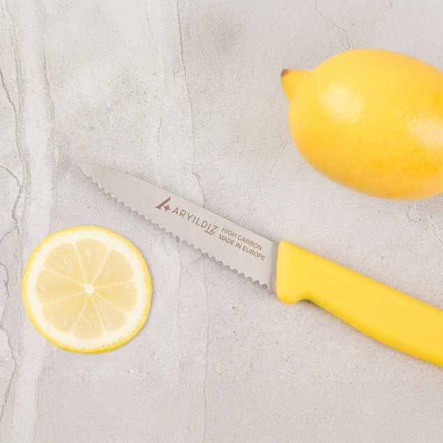 Aryıldız Daily Tırtıklı Meyve Bıçağı Sarı 9 cm - 2