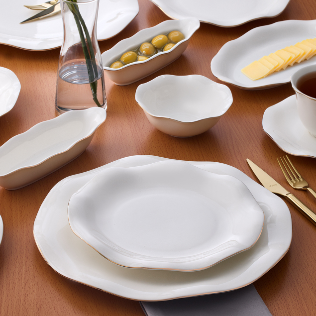 Aryıldız Daphne Gold 32 Parça 6 Kişilik Kahvaltı Takımı - 1