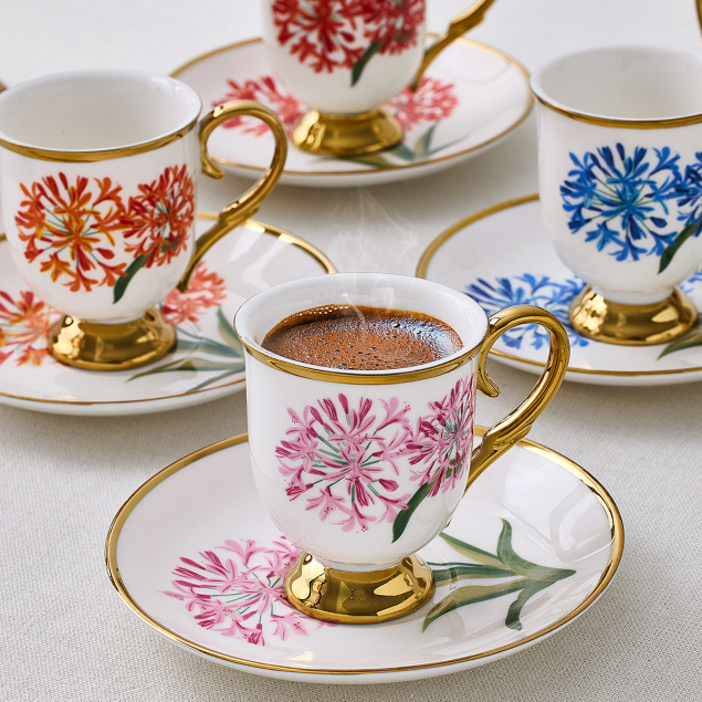 Aryıldız Daria 12 Parça 6 Kişilik Türk Kahve Fincanı - 2