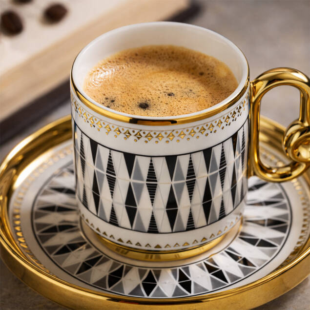 Aryıldız Dawn 6 Kişilik Türk Kahve Fincan Takımı - 5