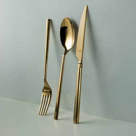 Aryıldız De Luxe S Gold 84 Parça 12 Kişilik Çatal Kaşık Bıçak Takımı - ARYILDIZ