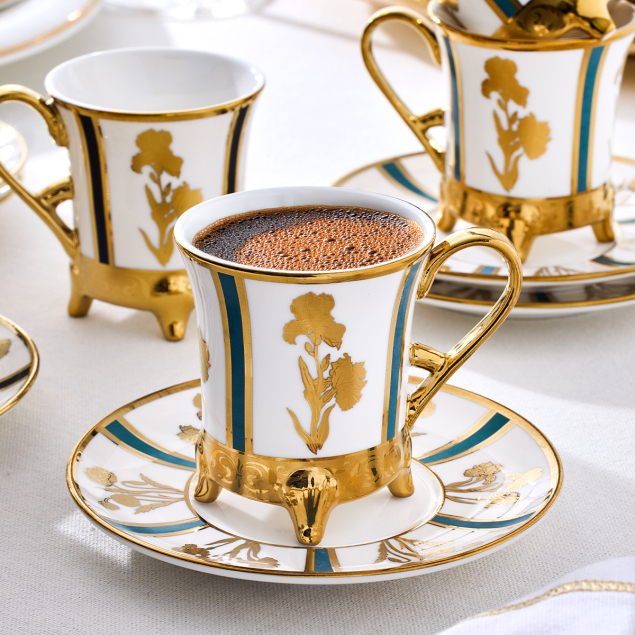 Aryıldız Diba 12 Parça 6 Kişilik Türk Kahve Fincan Takımı - 3
